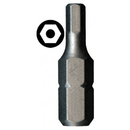 1" Hex Tamper Proof Drive Insert Bit, 3/32" Shank (10/Pack)