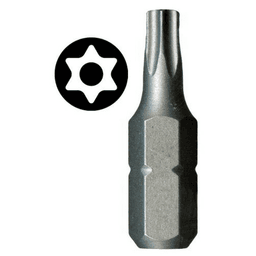 T6 x 1" Torx Tamper Proof Drive Insert Bit (10/Pack)