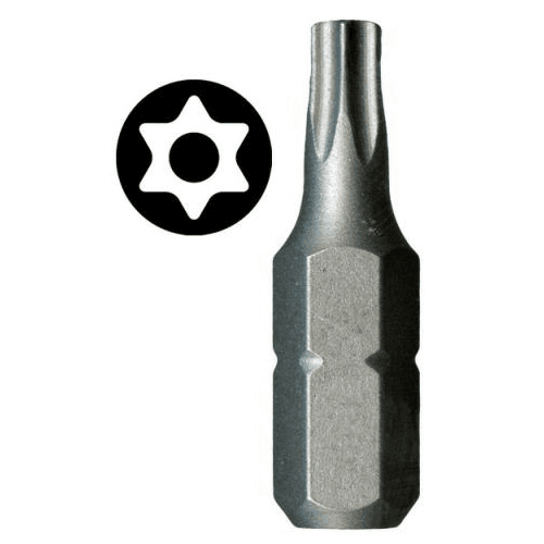 T7 x 1" Torx Tamper Proof Drive Insert Bit (10/Pack)