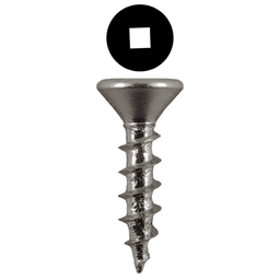 #8 x 1" Flat Head Assembly Screws, Square Drive Coarse Thread and Sharp Point, Zinc, Box of 1 Thousand by Quickscrews