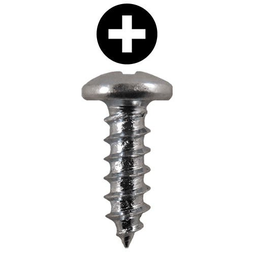 #6 x 7/16" Pan Head Hinge Edge Screws, Phillips Drive Fine Thread and Type A Point, Zinc, Box of 5 Thousand by Quickscrews
