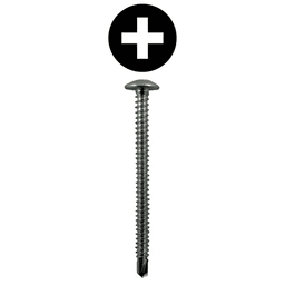 #10 x 2-1/2" Truss Head Installation Screws, Phillips Drive Partial Thread and Self Drilling Point, Zinc, Box of 2 Thousand by Quickscrews