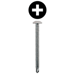 #10 x 2-1/2" Truss Head Installation Screws, Phillips Drive Partial Thread and Self Drilling Point, Zinc, Box of 2 Thousand by Quickscrews