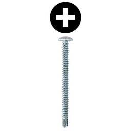 #10 x 2-1/2" Truss Head Installation Screws, Phillips Drive Partial Thread and Self Drilling Point, Zinc, Box of 5 Hundred by Quickscrews