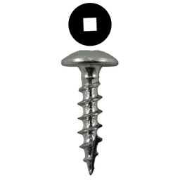 #8 x 5/8" Truss Head Compact Hinge Screws, Square Drive Coarse Thread and Type 17 Auger Point, Zinc, Box of 10 Thousand by Quickscrews
