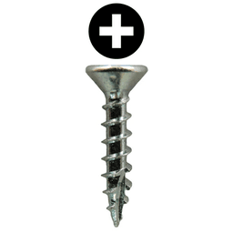 #6 x 3/4" Large Flat Head Hinge Edge Screws, Phillips Drive Coarse Thread and Type 17 Auger Point, Zinc, Box of 1 Thousand by Quickscrews