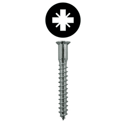 5mm x 40mm Flat Head Confirmat Screw, Pozi Drive Fine Thread with Nibs and Blunt Point, Zinc, Box of 5 Thousand by Wurth