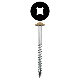 #10 x 3" Round Washer Head Installation Screws, Square/Phillips Drive Coarse Thread and Double Auger Point, Zinc, Box of 5 Hundred by Quickscrews