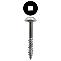 #7 x 1-1/4" Round Washer Head Face Frame/Pocket-Hole Screws, Square Drive Fine Thread and Type 17 Auger Point, Zinc, Box of 8 Thousand by Quickscrews