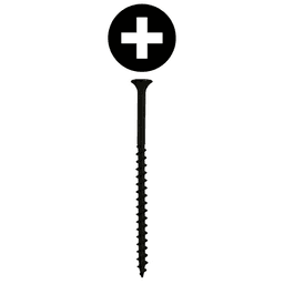 #8 x 3" Bugle Head Drywall Screws, Phillips Drive Coarse Thread and Sharp Point, Black, Box of Hundred by Quickscrews