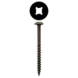 #8 x 3" Round Washer Head Assembly Screws, Square/Phillips Drive Coarse Thread and Sharp Point, Plain, Box of Fifty by Quickscrews