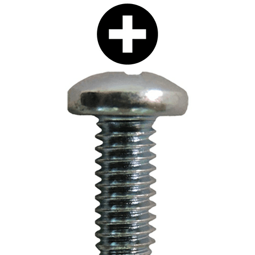 #8 x 3/8" Pan Head Knob & Pull Machine Screws, Phillips Drive #8-32 Thread and Blunt Point, Zinc, Box of Hundred by Quickscrews