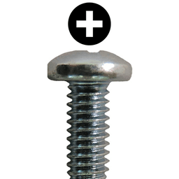 #8 x 3/8" Pan Head Knob & Pull Machine Screws, Phillips Drive #8-32 Thread and Blunt Point, Zinc, Box of Hundred by Quickscrews