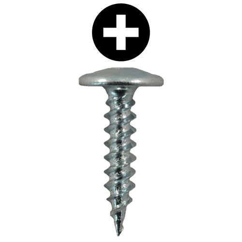 #8 x 3/4" Truss Head Drawer Slide Screws, Phillips Drive Twinfast Thread and Twinfast Point, Zinc, Box of 1 Thousand by Quickscrews