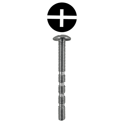 4mm x 61mm Truss Head Machine Screws, Phillips/Slotted Drive M4 Thread and Blunt Point, Zinc, Box of Hundred by Quickscrews