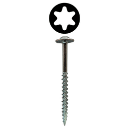 #10 x 3-1/2" Round Washer Head Installation Screws, Torx Drive Coarse Thread and Type 17 Auger Point, Zinc, Box of Thousand by Quickscrews