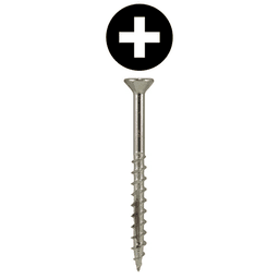 #6 x 1-1/4" Flat Head Assembly Screws, Phillips Drive Coarse Thread with Nibs and Double Auger Point, Zinc, Box of 1 Thousand by Quickscrews
