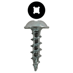 #8 x 5/8" Round Washer Head Compact Hinge Screws, Square/Phillips Drive Coarse Thread and Sharp Point, Zinc, Box of 1 Thousand by Quickscrews