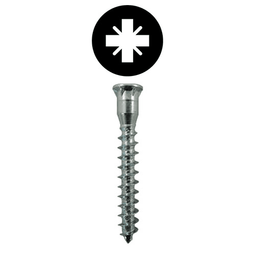 7mm x 50mm Flat Head Confirmat Screw, Pozi Drive Coarse Thread with Nibs and Sharp Point, Zinc, Box of 2 Thousand by Wurth