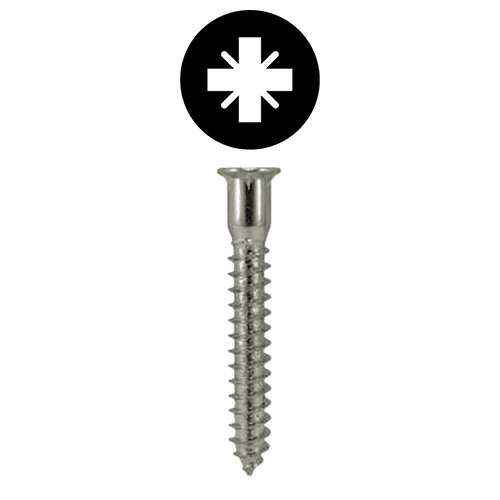 7mm x 50mm Flat Head Confirmat Screw, Pozi Drive Fine Thread with Nibs and Sharp Point, Zinc, Box of 2 Thousand by Wurth