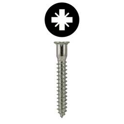 7mm x 50mm Flat Head Confirmat Screw, Pozi Drive Fine Thread with Nibs and Sharp Point, Zinc, Box of 2 Thousand by Wurth