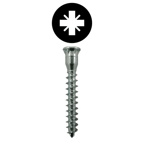 7mm x 50mm Flat Head Confirmat Screw, Pozi Drive Coarse Thread with Nibs and Sharp Point, Zinc, Box of Hundred by Wurth