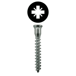 7mm x 50mm Flat Head Confirmat Screw, Pozi Drive Coarse Thread with Nibs and Sharp Point, Zinc, Box of Hundred by Wurth