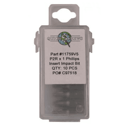 #2 x 1" Phillips Reduced Drive Impact Insert Bit (10/Box)