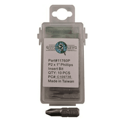 #2 x 1" Phillips Drive Insert Bit (10/Box)