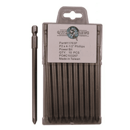 #2 x 4-1/2" Phillips Drive Power Bit (10/Box)