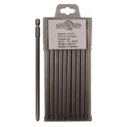 #3 x 6" Phillips Drive Power Bit (10/Box)