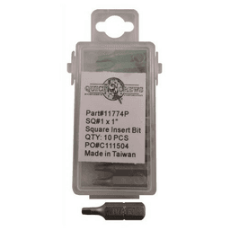 #1 x 1" Square Drive Insert Bit (10/Box)