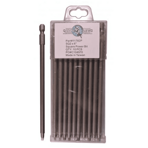 #2 x 6" Square Drive Power Bit (10/Box)