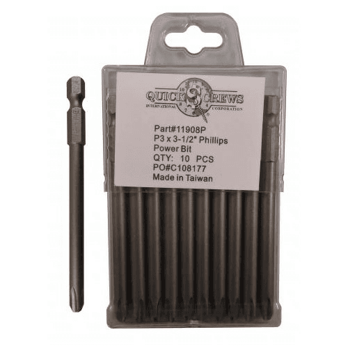 #3 x 3-1/2" Phillips Drive Power Bit (10/Box)