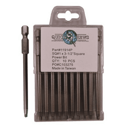 #1 x 3-1/2" Square Drive Power Bit (10/Box)