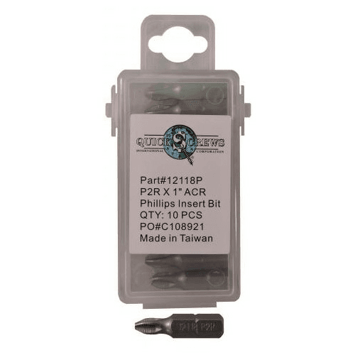 #2 x 1" Phillips ACR Drive Reduced Insert Bit (10/Box)