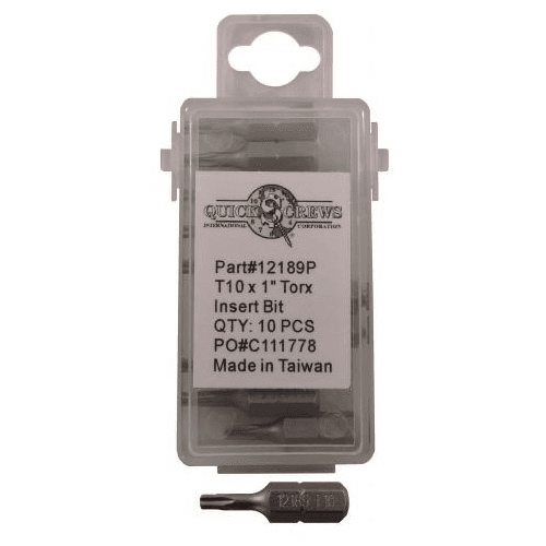 T10 x 1" Torx Drive Insert Bit (10/Box)
