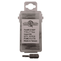 T10 x 1" Torx Drive Insert Bit (10/Box)