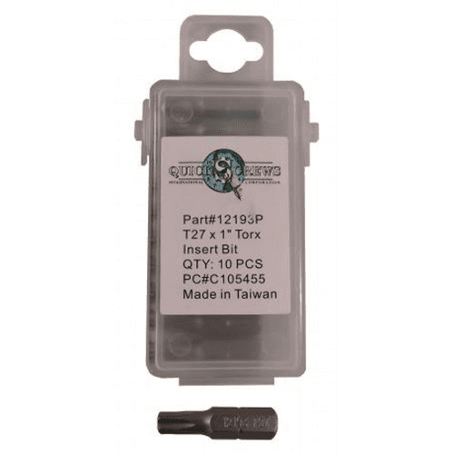 T27 x 1" Torx Drive Insert Bit (10/Box)