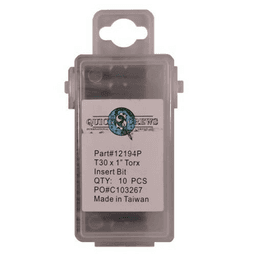 T30 x 1" Torx Drive Insert Bit (10/Box)