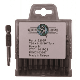 T20 x 1-15/16" Torx Drive Power Bit (10/Box)