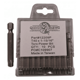 T40 x 1-15/16" Torx Drive Power Bit (10/Box)