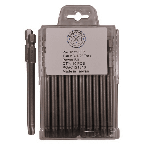 T30 x 3-1/2" Torx Drive Power Bit (10/Box)