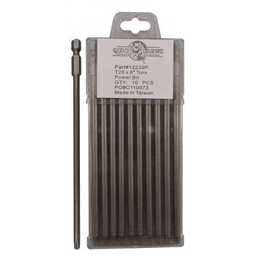 T25 x 6" Torx Drive Power Bit (10/Box)