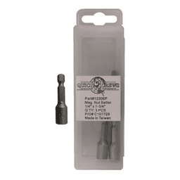 1-3/4" Magnetic Nut Setter, 1/4" Shank (3/Box)