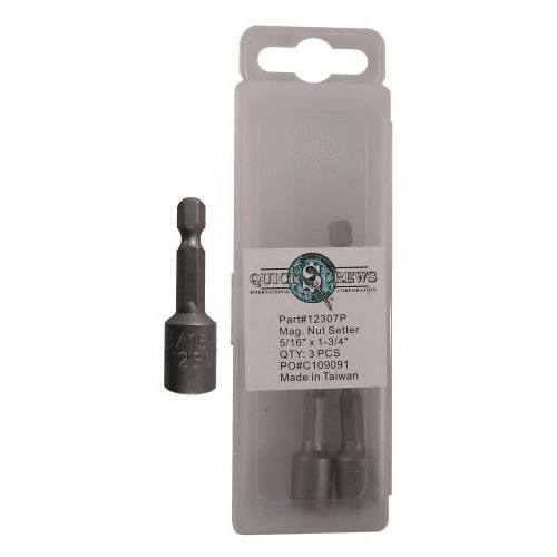 1-3/4" Magnetic Nut Setter, 5/16" Shank (3/Box)