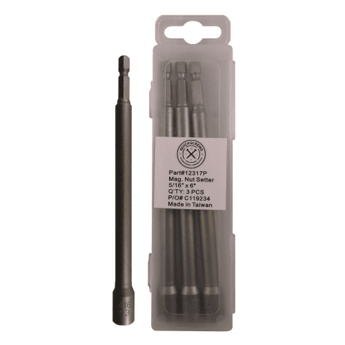 6" Magnetic Nut Setter, 5/16" Shank (3/Box)