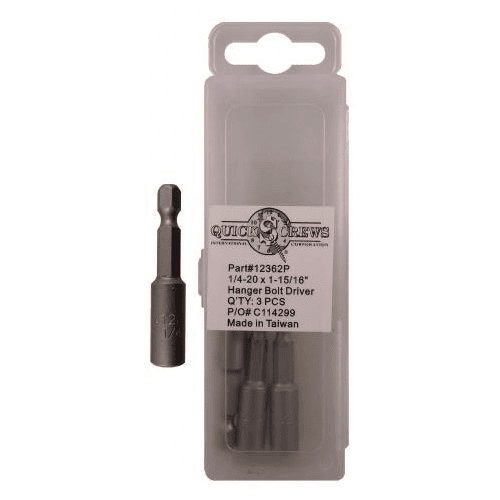 1-15/16" Hanger Bolt Driver, 1/4" Shank (3/Box)