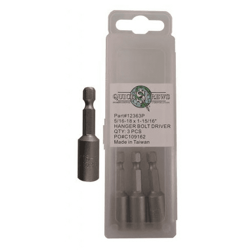 1-15/16" Hanger Bolt Driver, 5/16" Shank (3/Box)