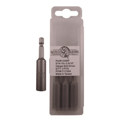 2-9/16" Hanger Bolt Driver, 5/16" Shank (3/Box)